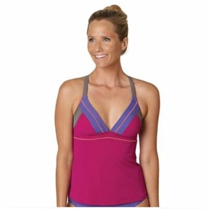 Nuevo con etiquetas Prana alta tankini rico fucsia top talla S - Imagen 1 de 6