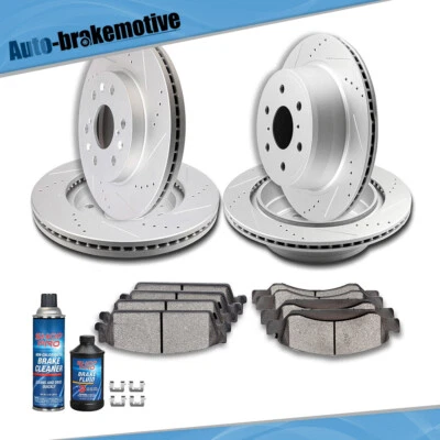FRONT & REAR ROTORS + BRAKE PADS FOR CHEVY TAHOE SILVERADO GMC SIERRA 1500 YUKON Foto 1 de 4
