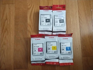2018-20 JUEGO ORIGINAL 5 Canon PFI-102MBK TINTA CYMK IPF500 IPF600 IPF700 PFI-102 - Imagen 1 de 1