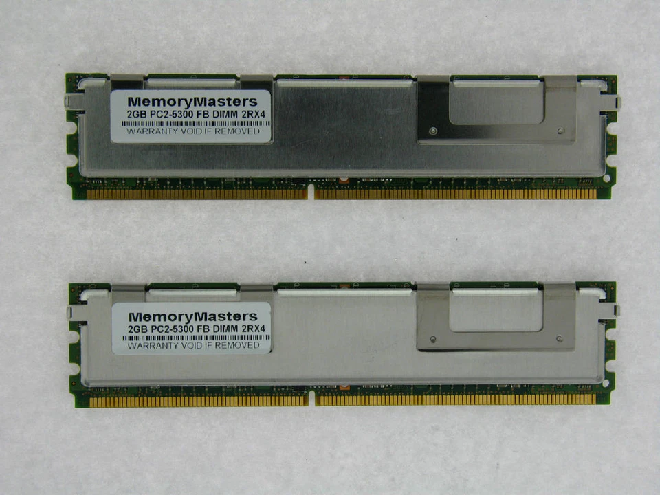 4GB Kit 2X2GB DDR2 667 MHZ PC2 5300 ECC Fb Dimm Apple Mac Pro Testato - Immagine 1 di 1