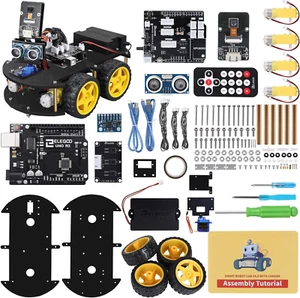 UNO R3 Smart Robot Car Kit V4 for Arduino Robotics for Kids Ages 8-12 12-16 STEM - Picture 1 of 12