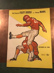 San Francisco 49ers vs Chicago Bears Oct 30, 1960, beautiful condition - Picture 1 of 9