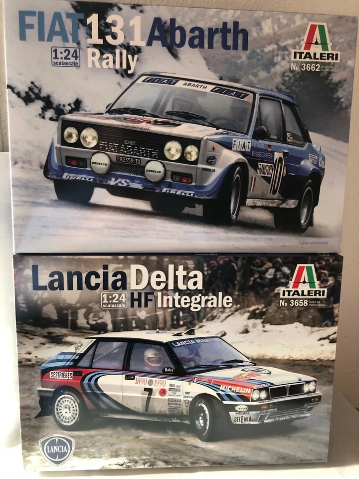 ITALERI 1/24 - 3662 - 3658 - FIAT 131 ABARTH RALLY - LANCIA DELTA HF INTEGRALE  - Immagine 1 di 1