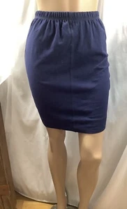 NOS Genesis Blue Cotton Blend Stretch Short Skirt Womens Size M MFC230414/SkS2 - Picture 1 of 8