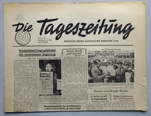 DIE TAGESZEITUNG vom 8. Juni 1948, Deutschland-Frage und französische Regierung - Bild 1 von 1