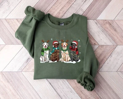 Christmas Labrador Retriever Sweatshirt, Funny Xmas Labrador Dog Owner Shirt Tee - Image 1 of 4