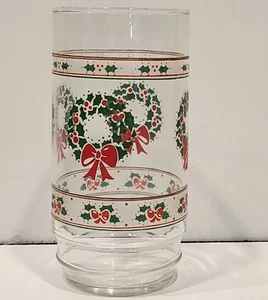 Williamette Tumblers Victorian Christmas Wreath 16 oz Set of 8 in box - Picture 1 of 5