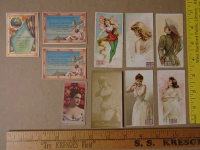 ~ Tarjeta de tabaco de Estados Unidos de 1900, lote de 10. Varios temas, GD+/VG/EX/EX+ Foto 1 de 4