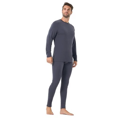 100% Merino Wool Base Layer Mens Set Heavyweight Thermals Odor Resistance Und... - Image 1 of 4