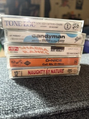 Rare Hip Hop/ Reggae 5 Cassette Tape Lot Tone Loc Shanna Ranks Naughty By Nature - Image 1 of 4