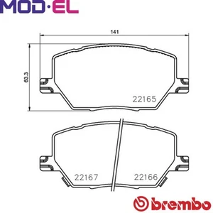 BRAKE PAD SET DISC BRAKE P 23 164X FOR FIAT 500X JEEP RENEGADE/SUV/VAN 1.6L 4cyl - Picture 1 of 6