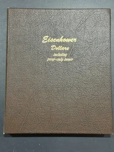 Dansco Album 8176 Eisenhower Dollars 1971 - 1978 Complete Set 32 UNC Coins (E2) - Picture 1 of 9