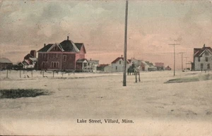 POSTAL ESCENA CALLEJERA LAGO CALLE VILLARD MINNESOTA - Imagen 1 de 2