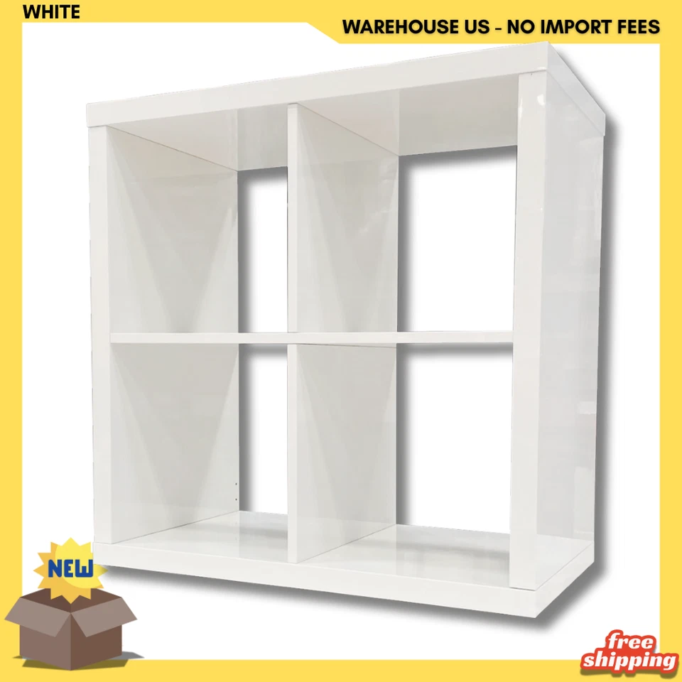 NEW KALLAX Shelf unit 30 1/8x30 1/8", White adn White stained oak, FREESHIP - Image 1 of 4