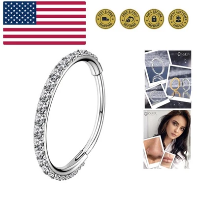 Nose Rings Surgical Steel Cartilage Earrings Tragus 316L Stainless Steel Heli... - Image 1 of 4