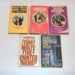Lot of 5 Vintage Tom Wolfe Paperback Books Pump Mauve Radical Painted Bauhaus - Imagen 1 de 21