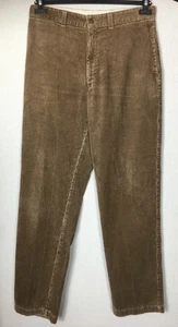 Vintage St Michael M&S Corduroy Trousers 34 W 33 L Bronze Beige Straight Cords - Picture 1 of 14