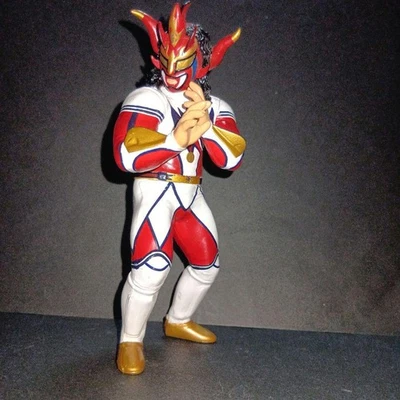 日本职业摔跤 Jushin Thunder Liger 公仔已停产,不可拆卸面具 — 第 1/4 张图片