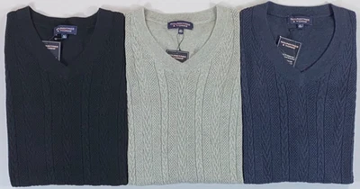 NEW Men's Roundtree & Yorke Big & Tall Cable Knit V-Neck Sweater Vest - Image 1 of 2