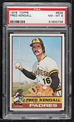 1976 Topps Fred Kendall #639 PSA 8 - Image 1 of 2