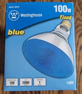 Westinghouse 100W Blue 04414 Flood Bulb 120v - Picture 1 of 3