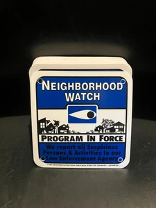 20 Neighborhood Watch Program in Force 5" X 5" Plastic signs - Picture 1 of 1