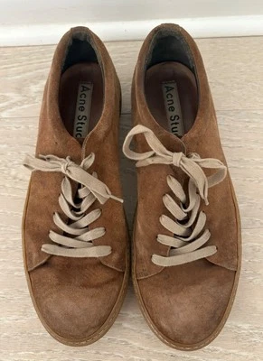 Acne Studios Adrian Low-top Casual Sneakers Brown Suede Men's 11 US  / 44 EUR - Image 1 of 4