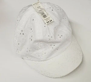 Artic white eyelet Adjustable Baseball Cap Hat Toddler kids One Size Fits Most - Picture 1 of 3