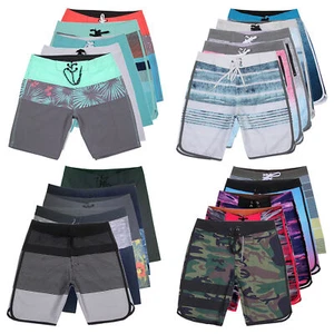 Men Board Shorts Waterproof Trunks Quick Dry Surf Swimsuit Swimwear Beachwear - Picture 1 of 40