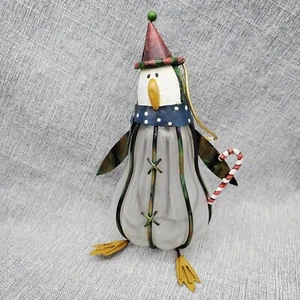 Pinguin Weihnachtsschmuck Käfig Glas Metall Zuckerstange 5 Zoll - Bild 1 von 12