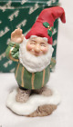 Fitz Floyd Holiday Hamlet Christmas Figurine W/Box -- Waving Elf 1993