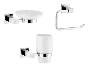 Croydex Ealing Seifenschale, Becher, Toilettenpapierhalter (B4U) - Bild 1 von 4