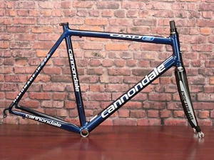 Cannondale CAAD8 Alloy Road Frameset 58cm Blue Carbon Slice Fork Made in USA - Picture 1 of 15