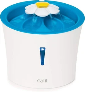 Catit Flower Fountain with Triple Action Filter, Cat Drinking Water Fountain, 3L - Picture 1 of 4