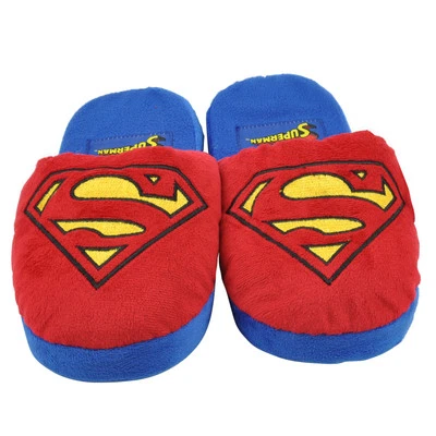 Zapatilla de peluche Superman Super Hero dibujos animados para hombre adulto rojo azul DC Comics  Foto 1 de 2