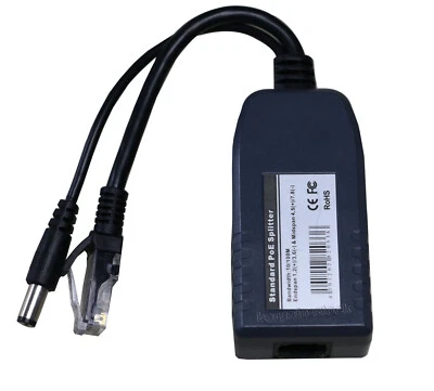 1CH Power Over Ethernet Passive PoE Splitter Adapter 12V 15.4W For IPCAM Switch - Image 1 of 4