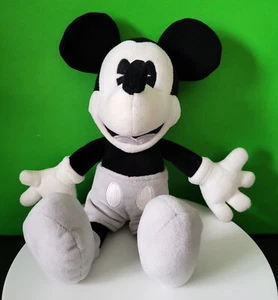 DIsney Micky Mouse Black and Grey 10" Plush Stuffed Animal - Picture 1 of 4