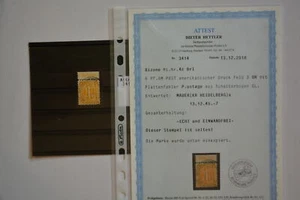 K9/4 All. Bes. Bizone AmPost 4 z Br I gestempelt, rarer Stempel, Attest - Picture 1 of 1