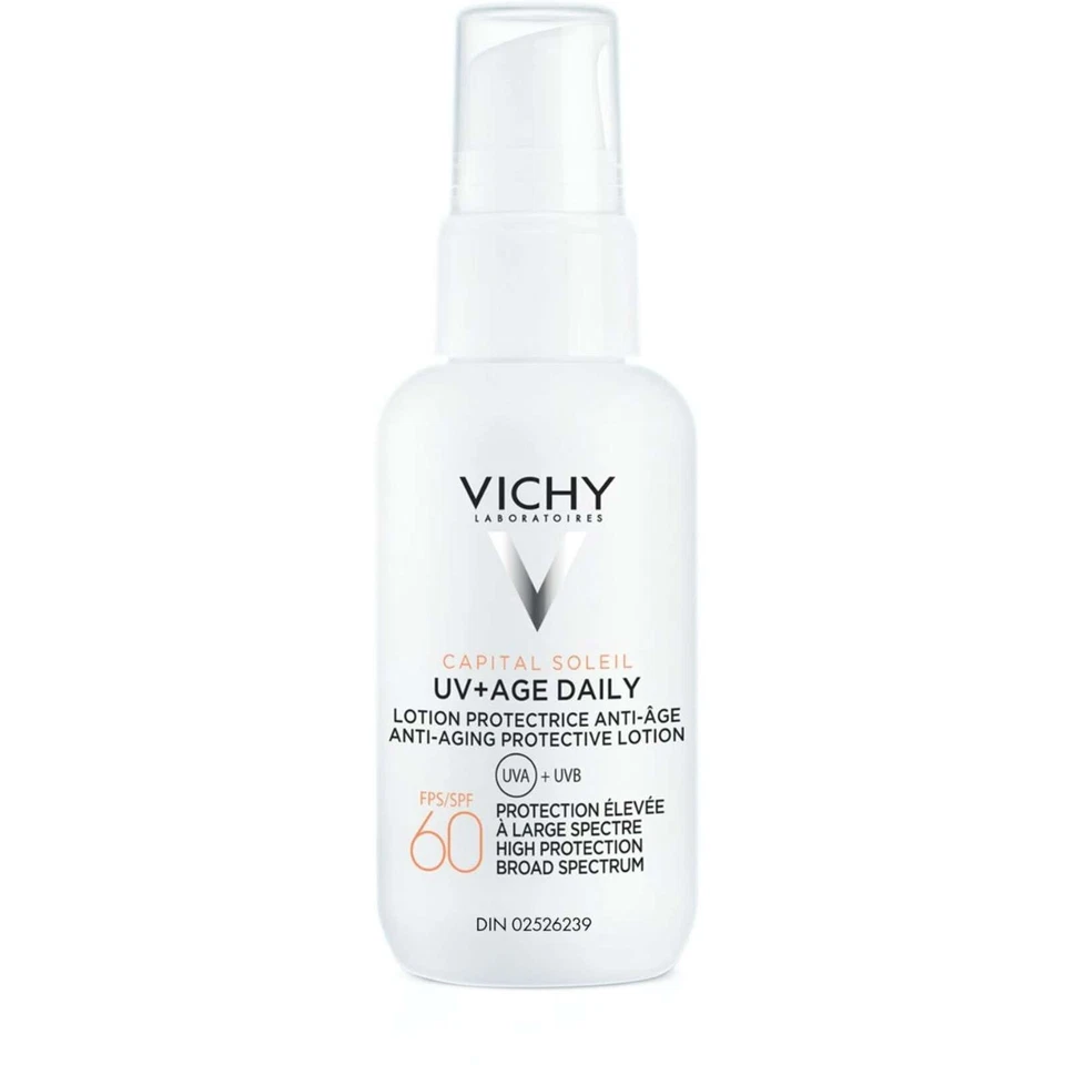 Vichy Capital Soleil UV+Age Daily SPF 60 Lotion Sun Protection Spots 40ml NEW - Image 1 of 1