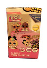 L.O.L 3 Piece Microfiber Twin Bedding Sheet Set & Pillowcase Kids Girls LOL NEW