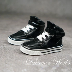 1/3 Onkel BJD High Top Sport Turnschuhe Puppe Basketball Brett Schuhe einfarbig schwarz - Bild 1 von 2