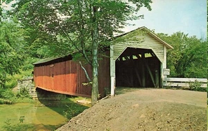 Postal Cuvered Bridge McGees Mills US 219 al este de Punxsutawney Pennsylvania - Imagen 1 de 2