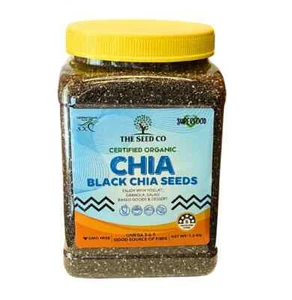 The Seed Co 1.6kg Black Chia Seeds Vegan Gluten Free Certified Organic Superfood - Picture 1 of 2
