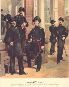 Ogden US Military Uniforms 1858-1861 STAFF, FIELD AND LINE OFFICERS, ENLISTED - Picture 1 of 3