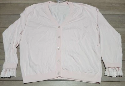 Jockey Acanalado Microfibra Abotonada Rosa Manga Larga Salón XL Suéter Corbata Cinturón Foto 1 de 4