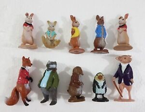 10 x PETER RABBIT FIGURES BUNDLE small toys MR TOD cake topper PIGLING BLAND pig