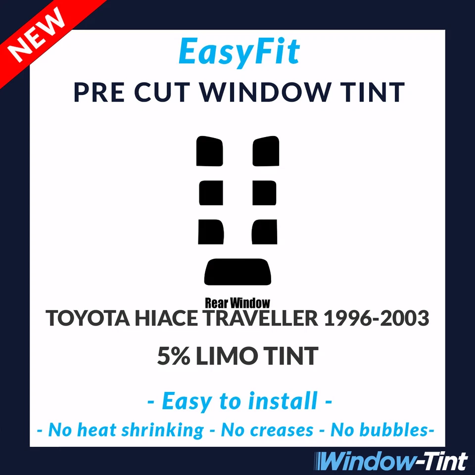 Tinte precortado estático EasyFit para Toyota Hiace Traveller 96-03 - 5 % limusina trasera Foto 1 de 3