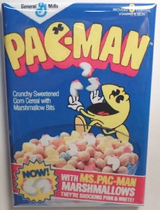 Pac-Man MAGNET 2" x 3" Kühlschrank oder Spind Vintage Müslischachtel Stil 2 - Bild 1 von 3