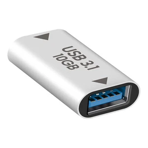 Prolunga da USB-C femmina a USB 3.1 femmina trasferimento veloce 10Gbps argento - Zdjęcie 1 z 6