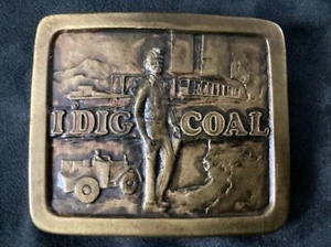 NOS Vintage Gürtelschnalle I DIG COAL Zu Ehren des Kohlebergmanns Logan West Virginia - Bild 1 von 4